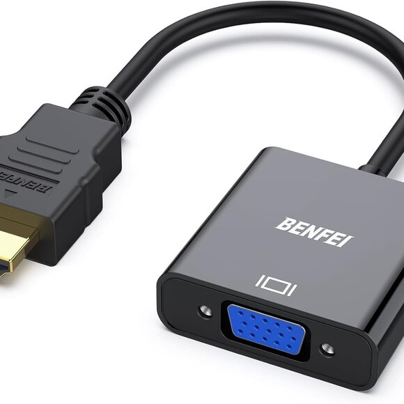 HDMI to VGA, Gold-Plated Adapter Male to Female for Computer, Desktop, Laptop, P - Picture 1 of 7